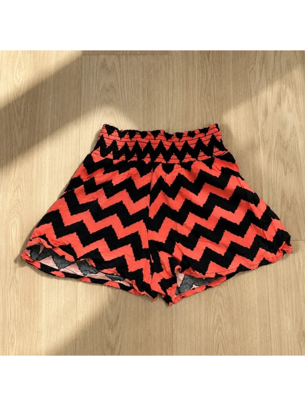 Ultra Flirt Pink Black Chevron High Waist Shorts Size S Festival Summer